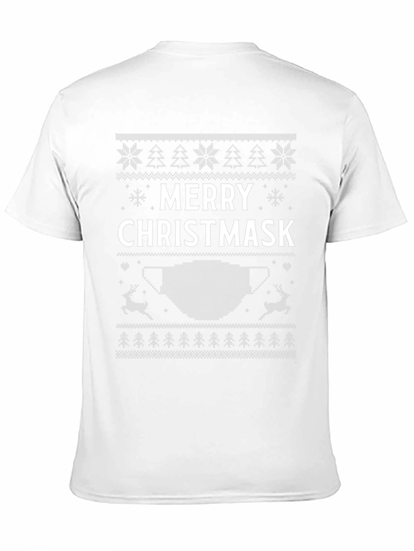 Merry Christmask Ugly Christmas Sweater Style T-Shirt