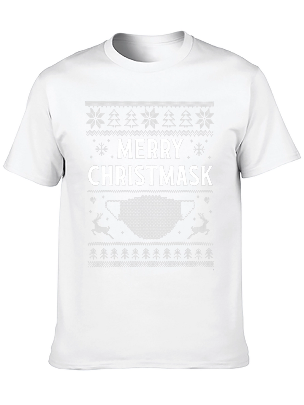 Merry Christmask Ugly Christmas Sweater Style T-Shirt