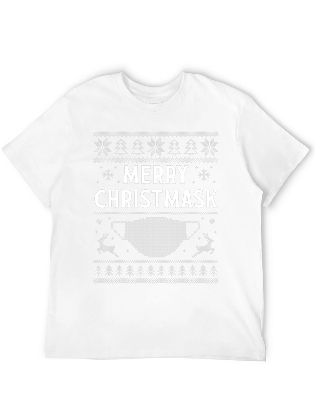 Merry Christmask Ugly Christmas Sweater Style T-Shirt