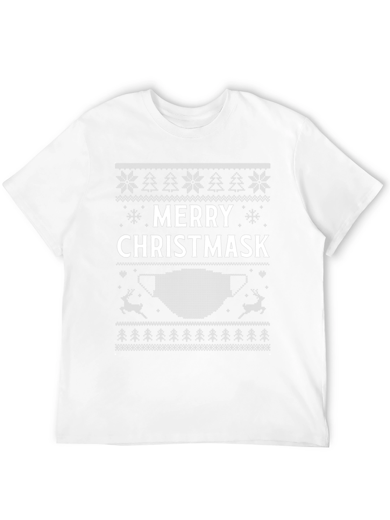 Merry Christmask Ugly Christmas Sweater Style T-Shirt
