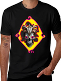 Skull Art Graphic T-Shirt - Edgy Fashion