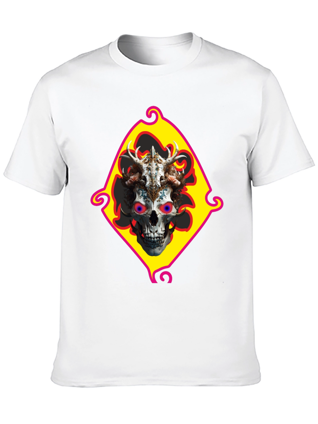 Skull Art Graphic T-Shirt - Edgy Fashion