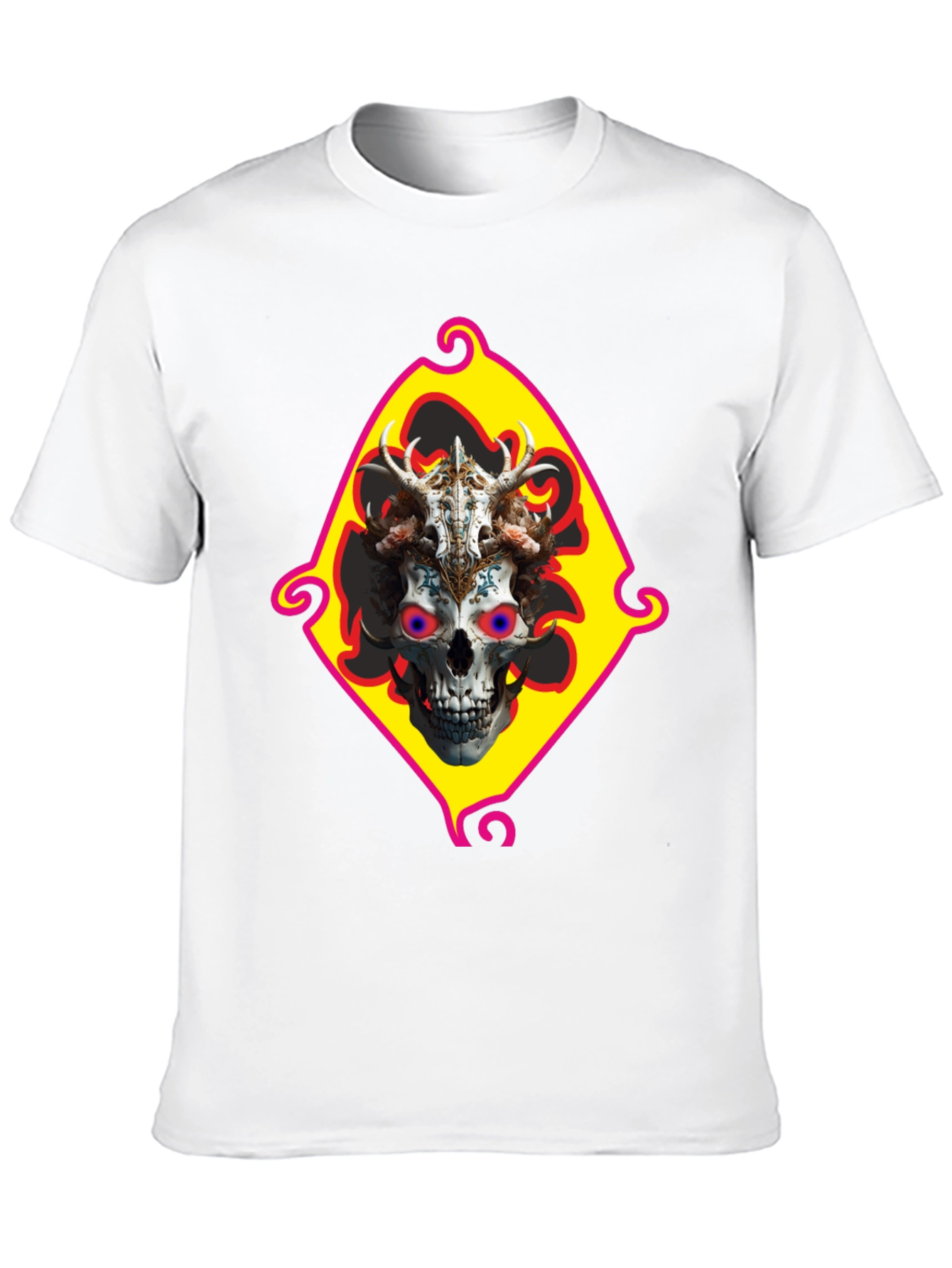 Skull Art Graphic T-Shirt - Edgy Fashion