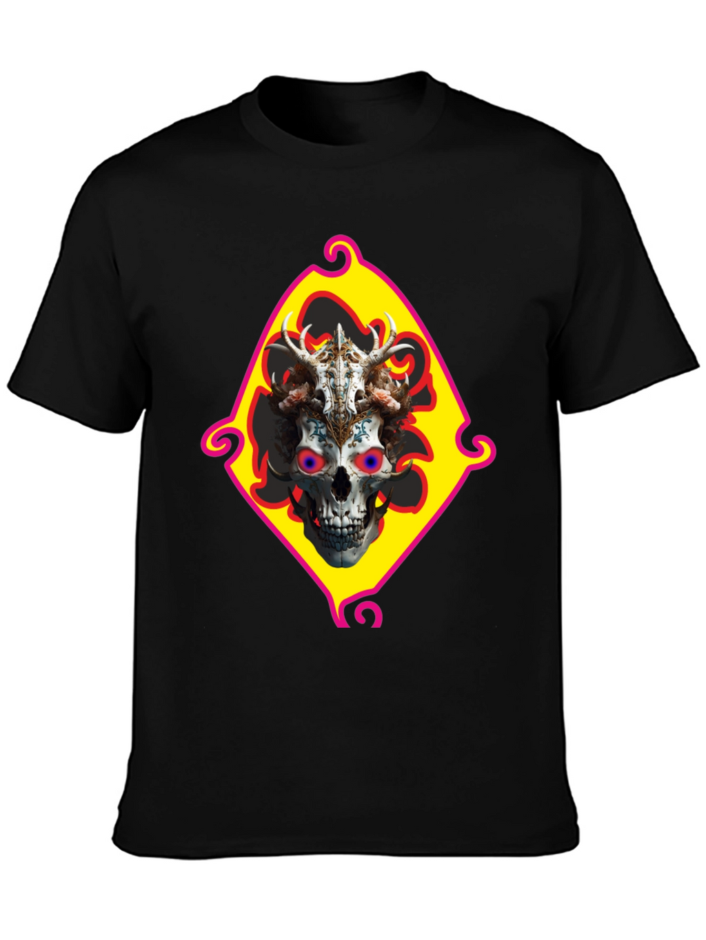 Skull Art Graphic T-Shirt - Edgy Fashion