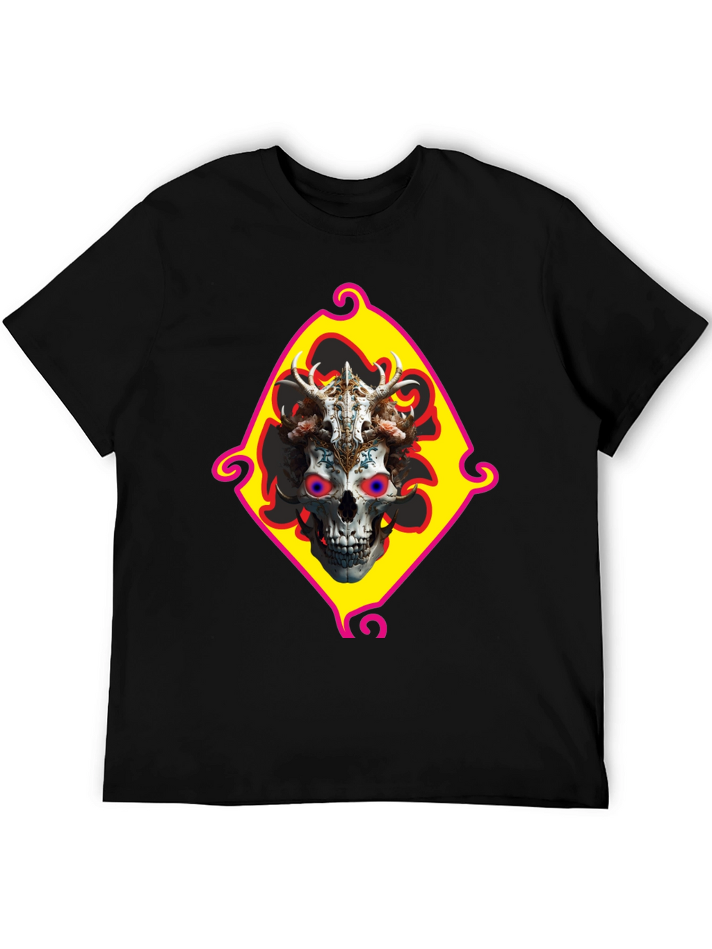 Skull Art Graphic T-Shirt - Edgy Fashion