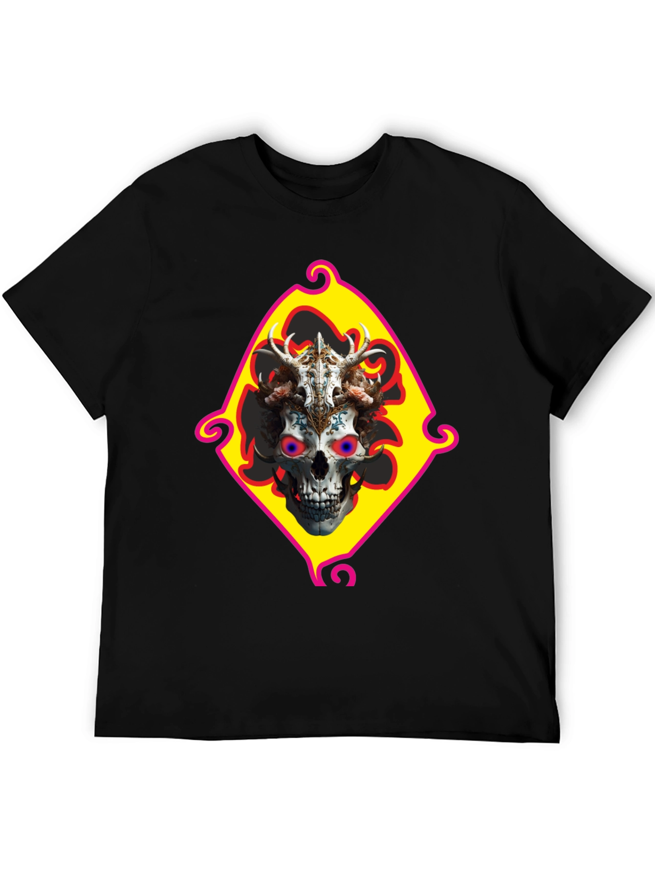 Skull Art Graphic T-Shirt - Edgy Fashion