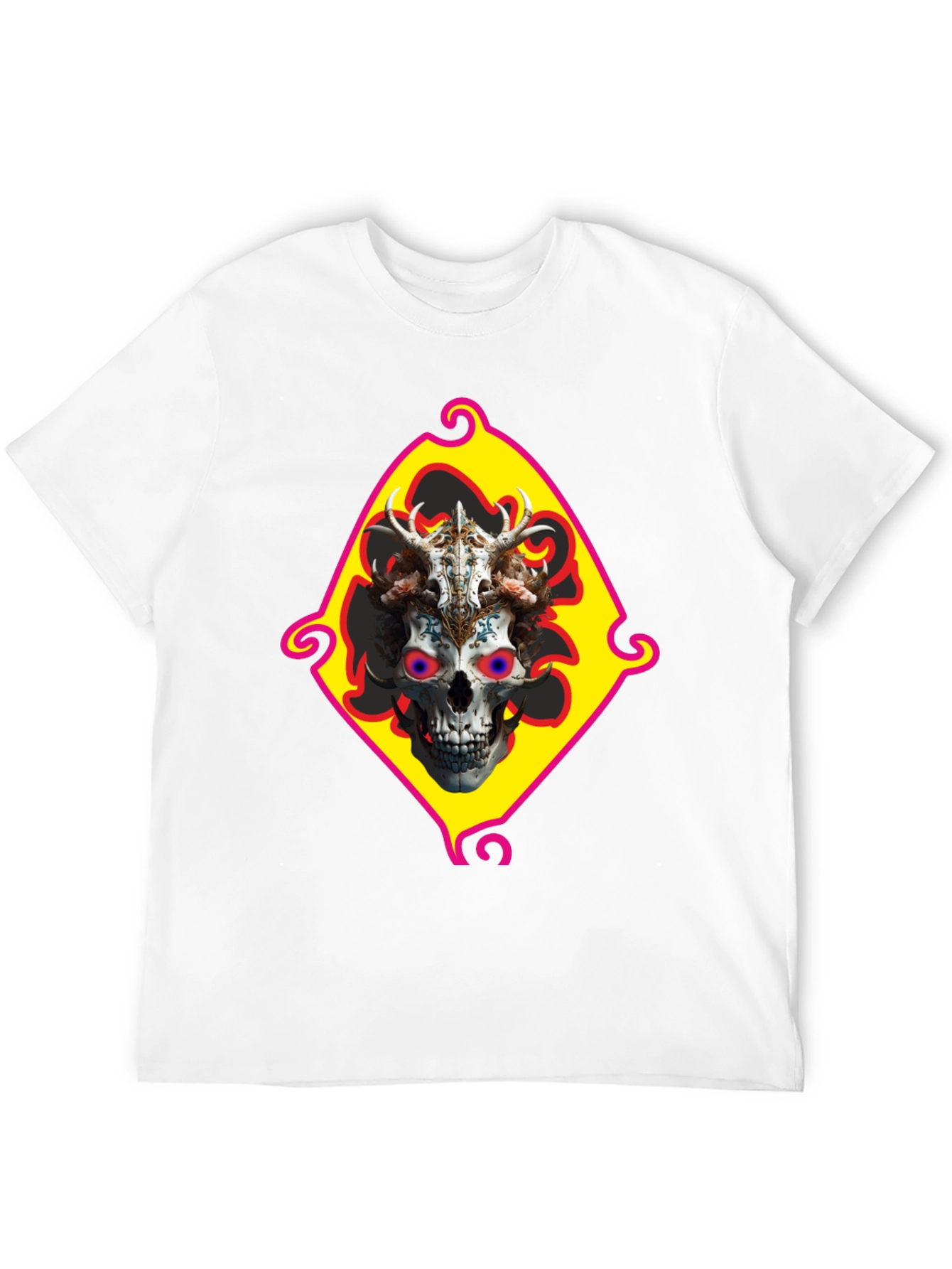 Skull Art Graphic T-Shirt - Edgy Fashion