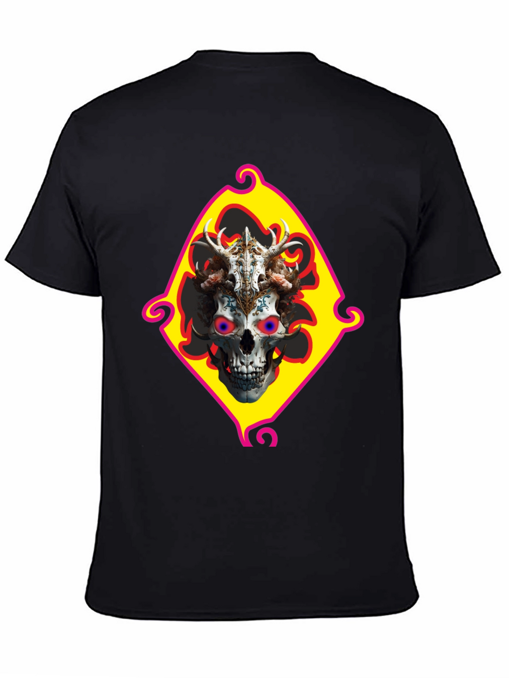 Skull Art Graphic T-Shirt - Edgy Fashion