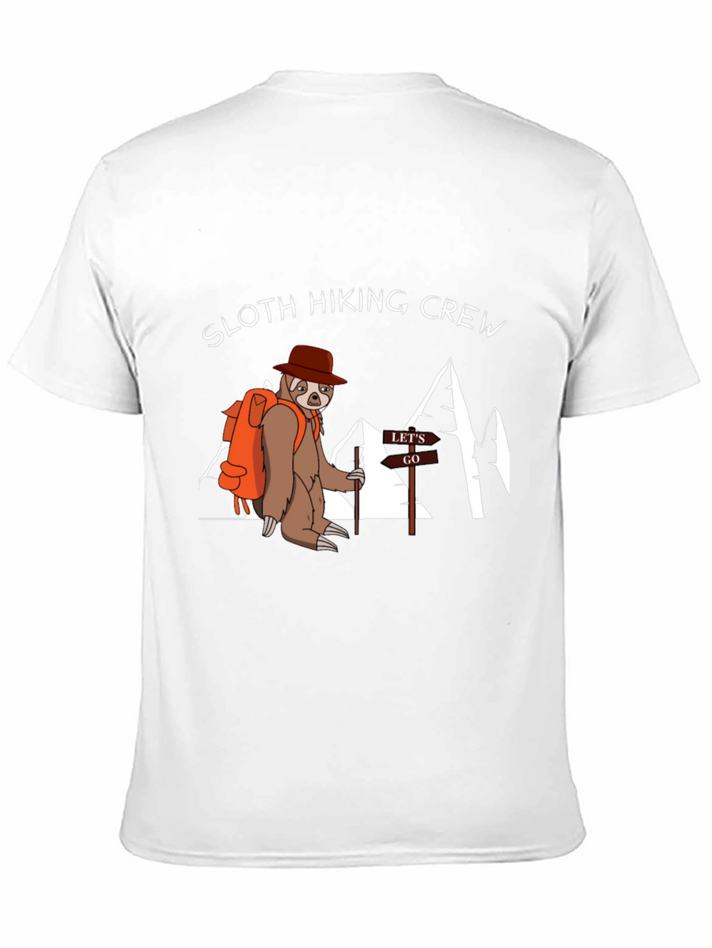 Sloth Hiking Crew Black T-Shirt