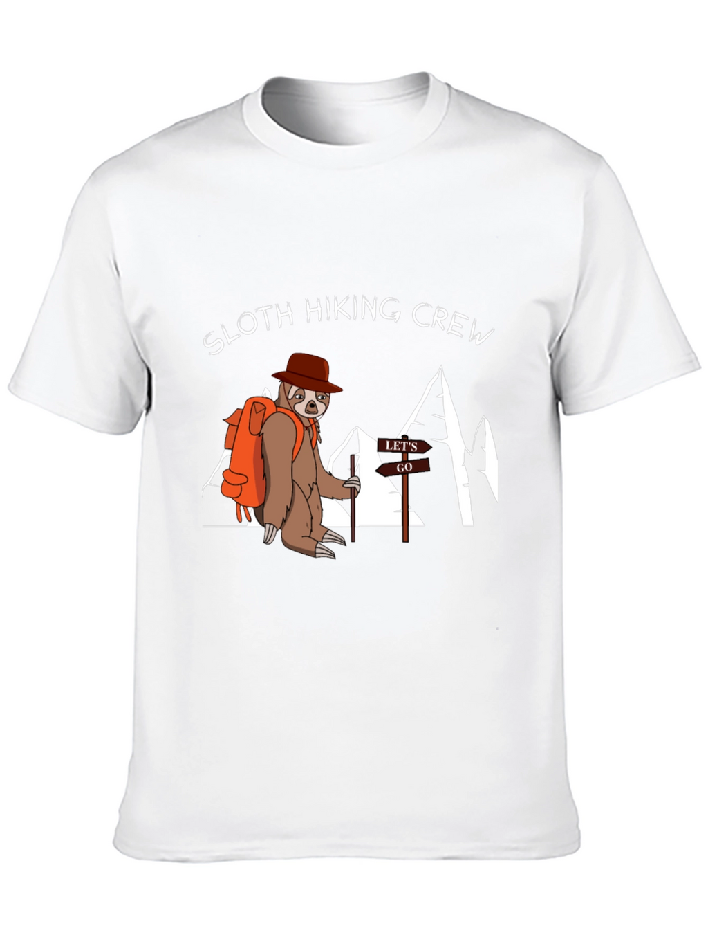 Sloth Hiking Crew Black T-Shirt
