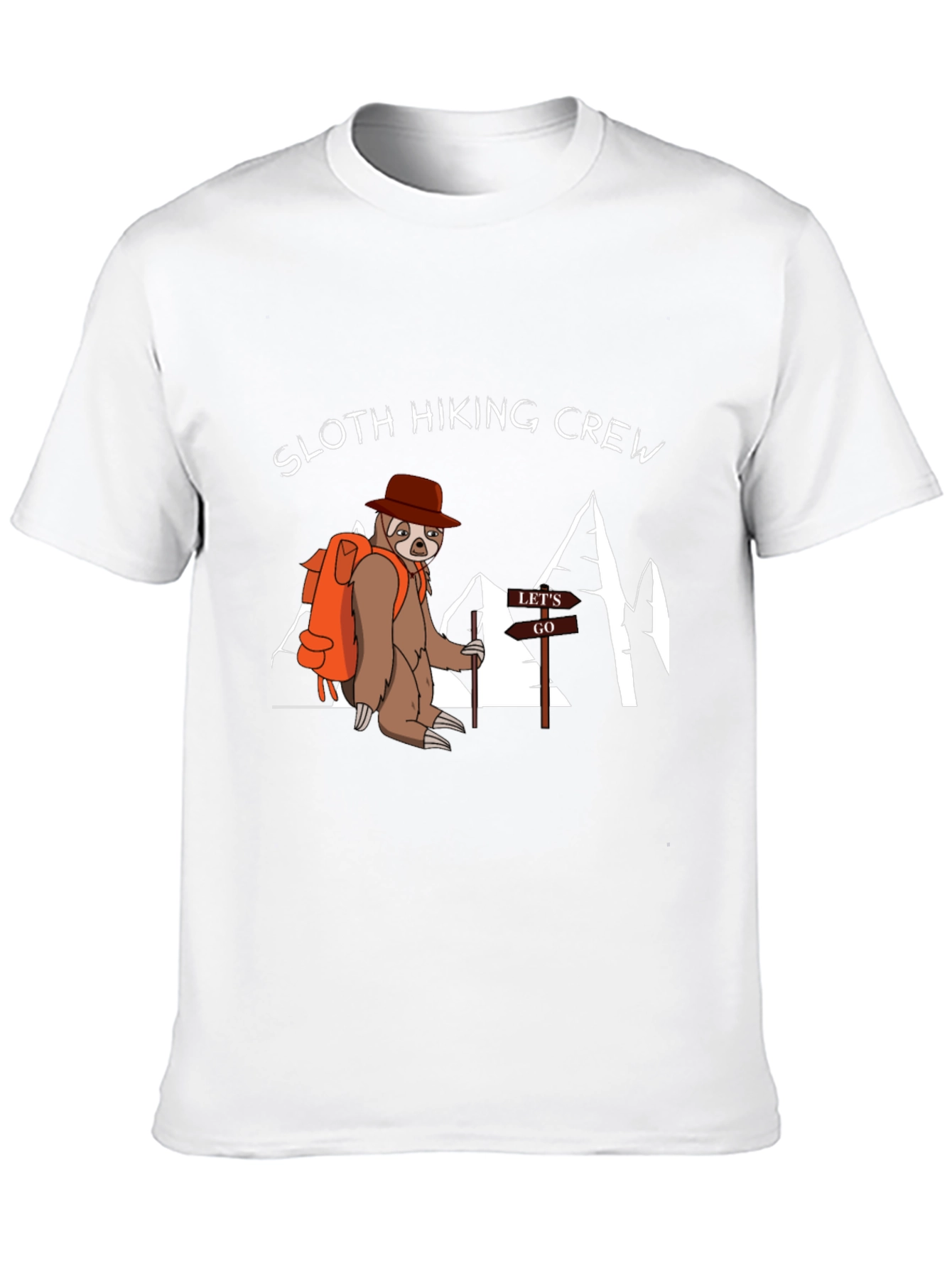 Sloth Hiking Crew Black T-Shirt