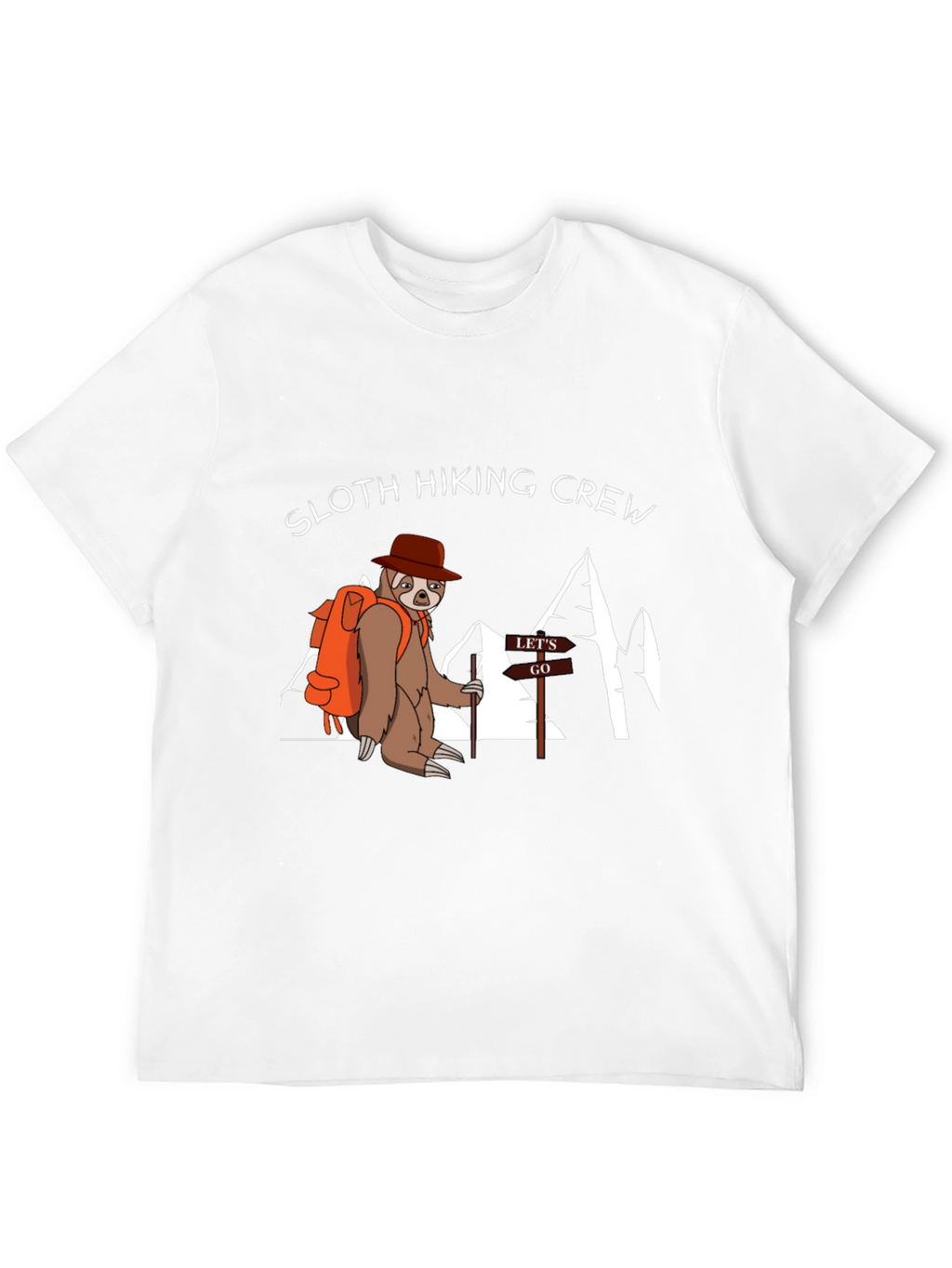 Sloth Hiking Crew Black T-Shirt