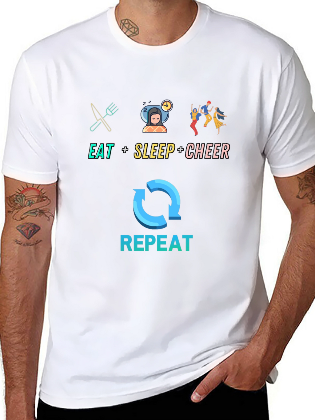 Eat Sleep Cheer Repeat T-Shirt