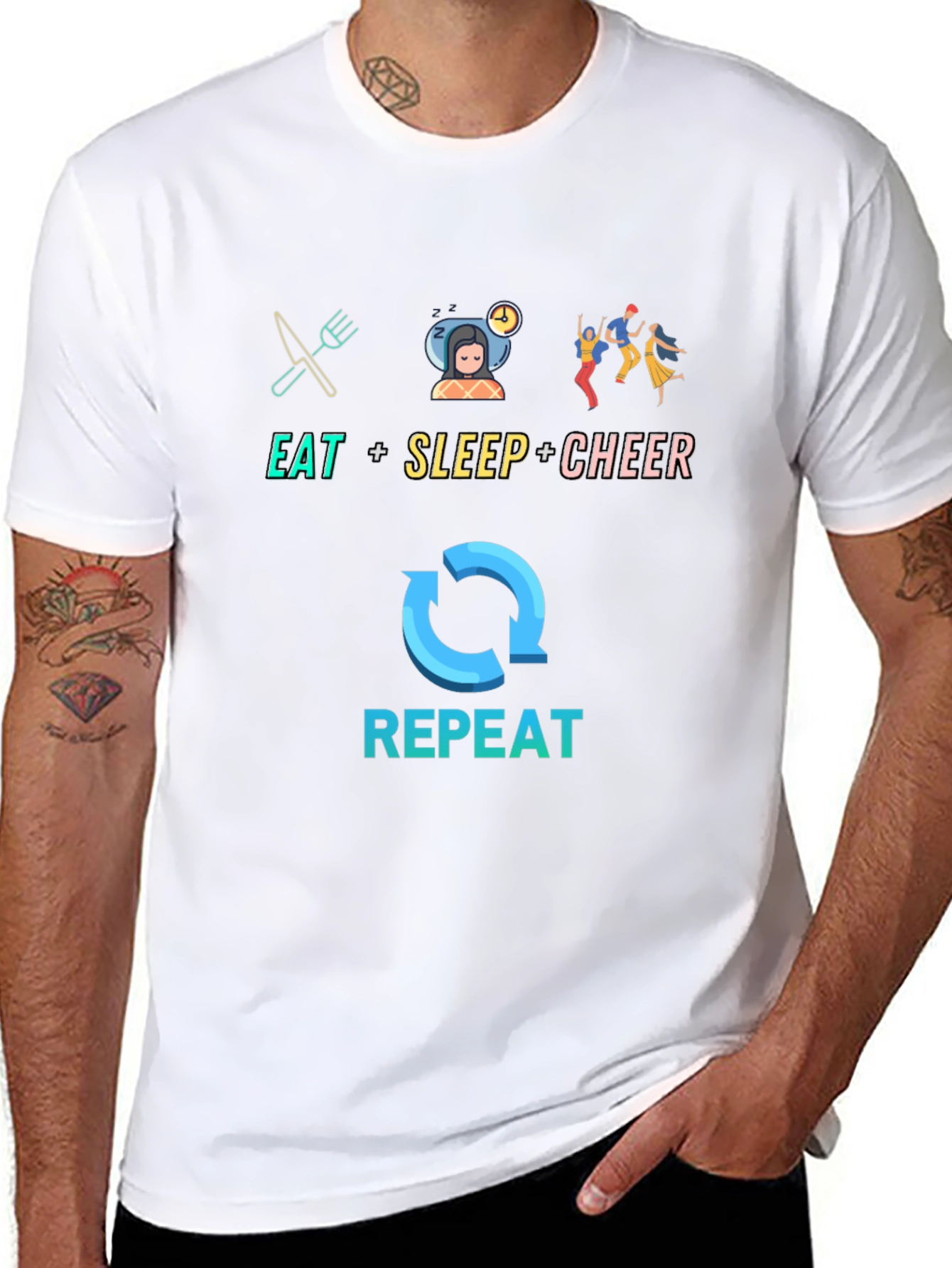 Eat Sleep Cheer Repeat T-Shirt