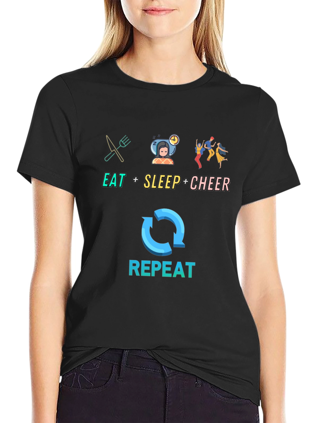 Eat Sleep Cheer Repeat T-Shirt
