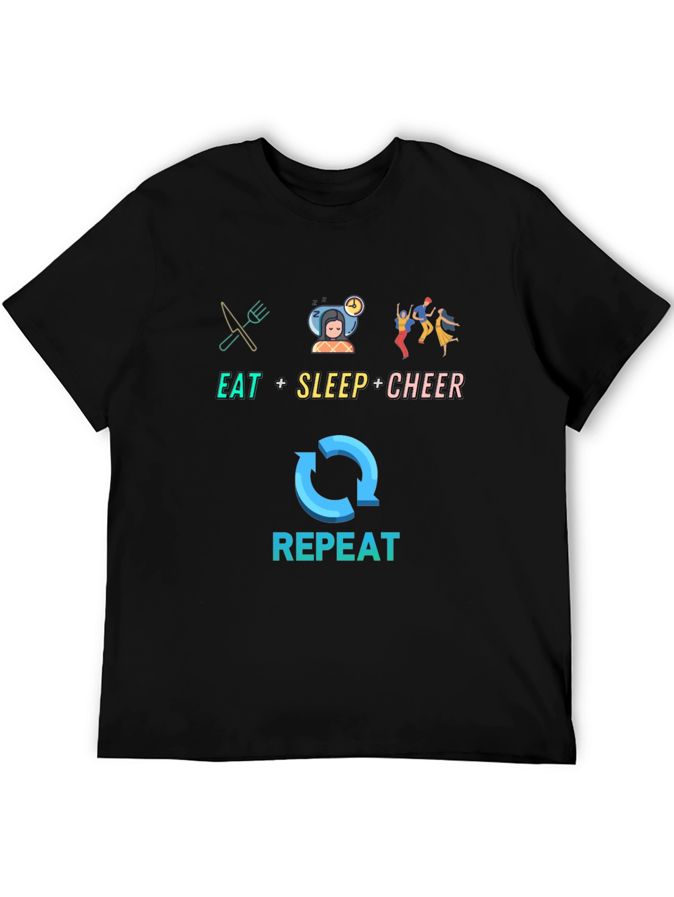 Eat Sleep Cheer Repeat T-Shirt