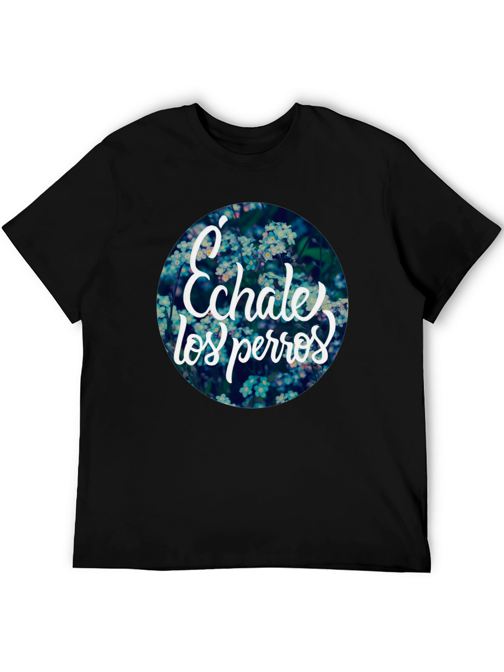 Echale Los Perros Floral Graphic Tee - Black