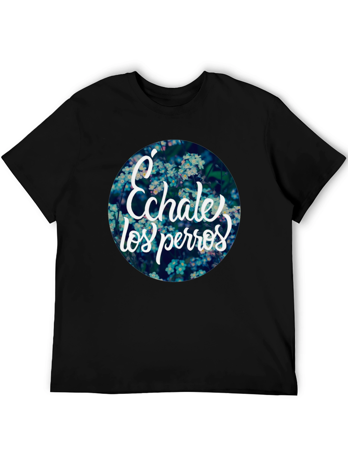 Echale Los Perros Floral Graphic Tee - Black