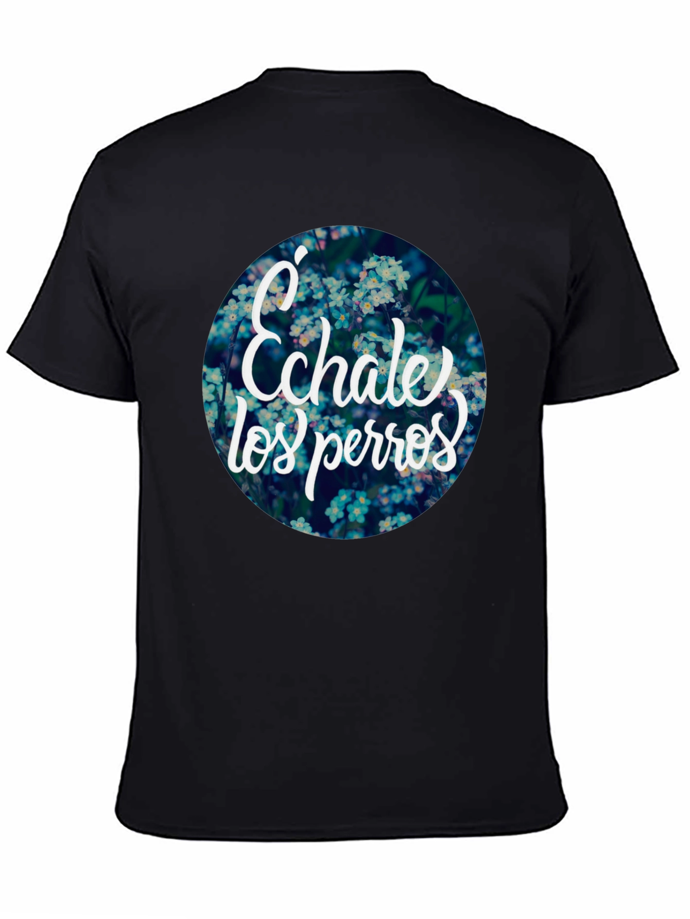 Echale Los Perros Floral Graphic Tee - Black