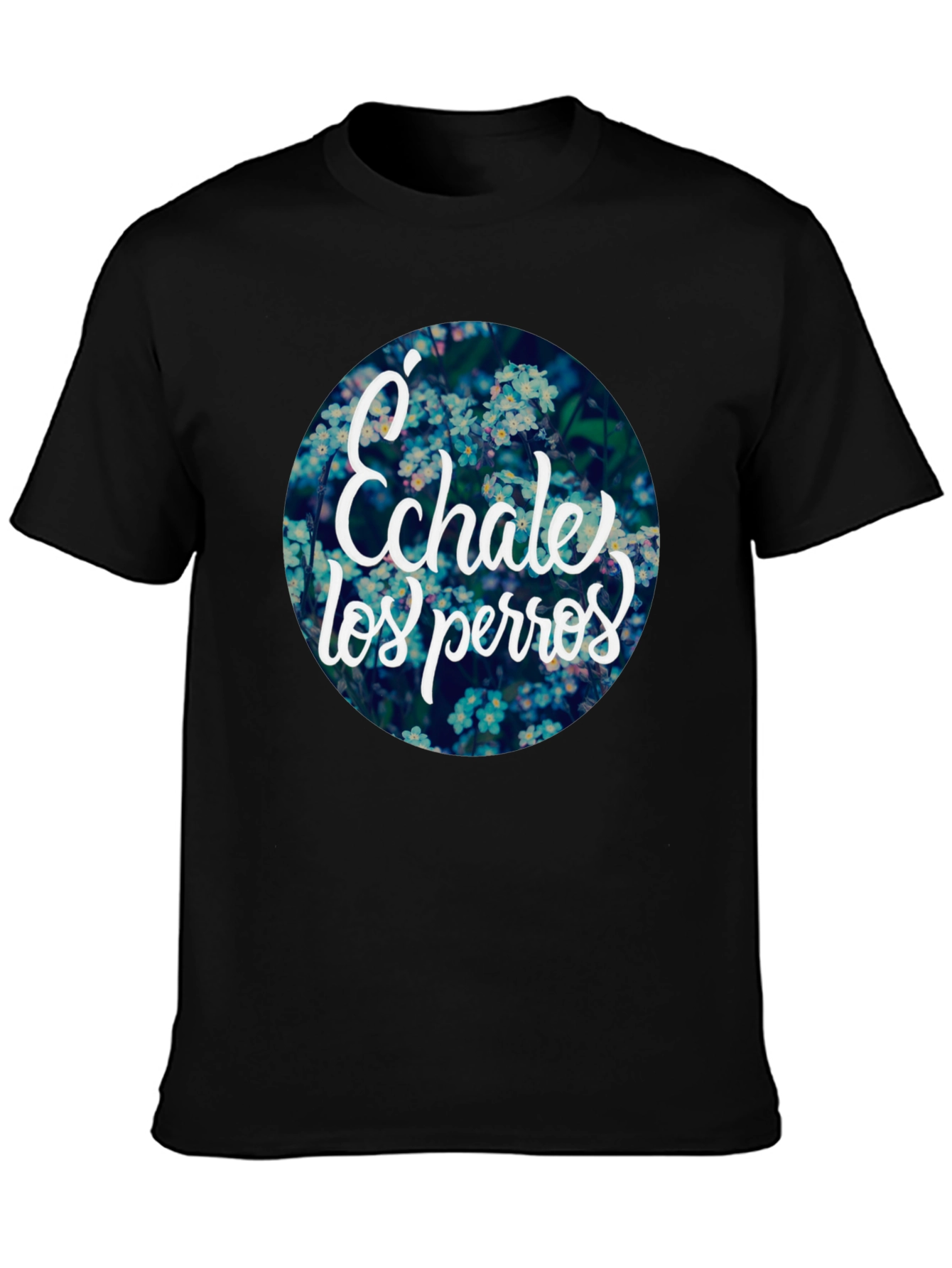 Echale Los Perros Floral Graphic Tee - Black