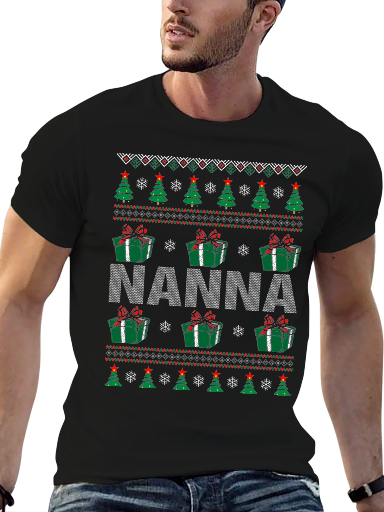 Nanna Christmas Ugly Sweater T-Shirt