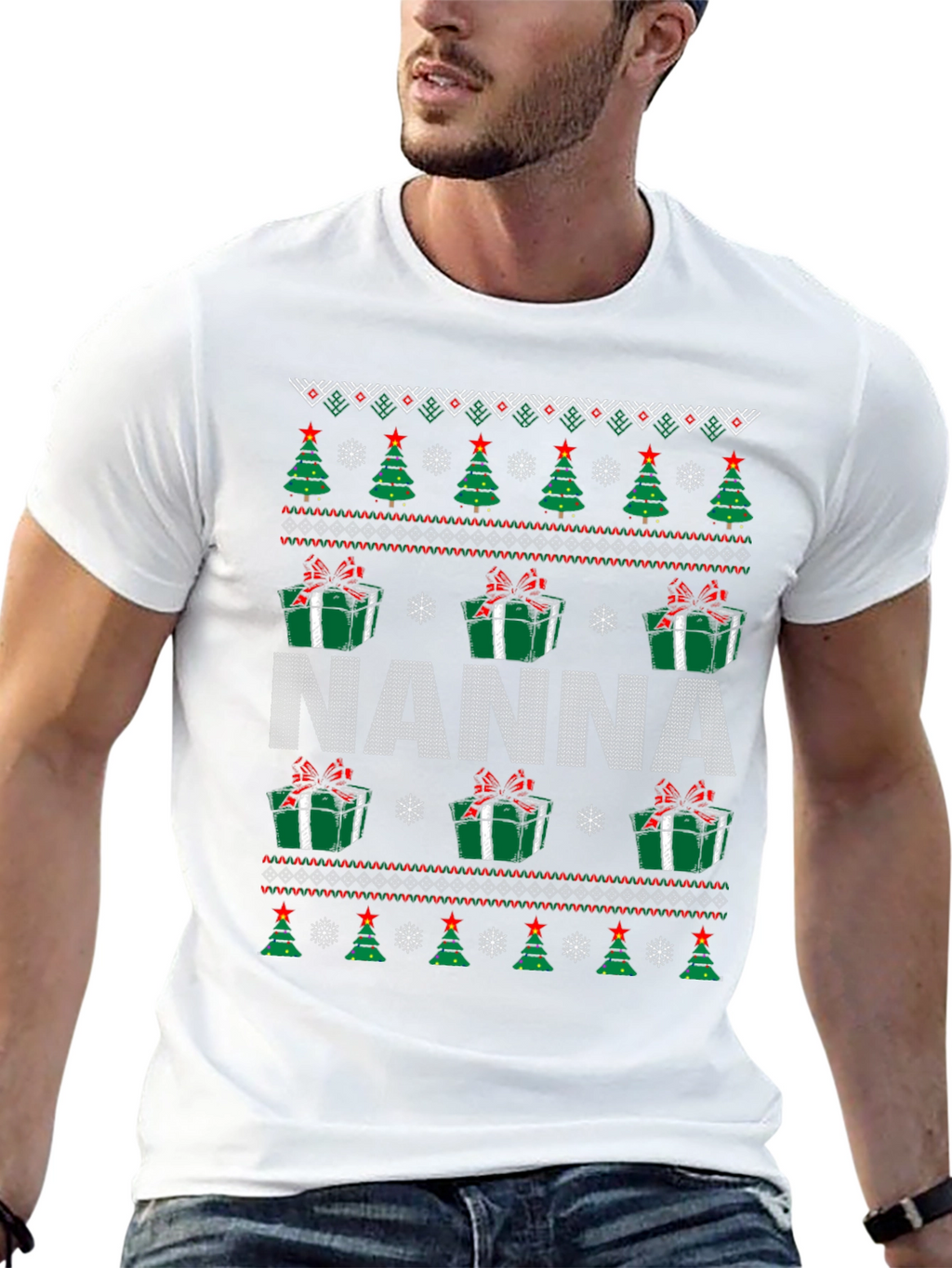 Nanna Christmas Ugly Sweater T-Shirt