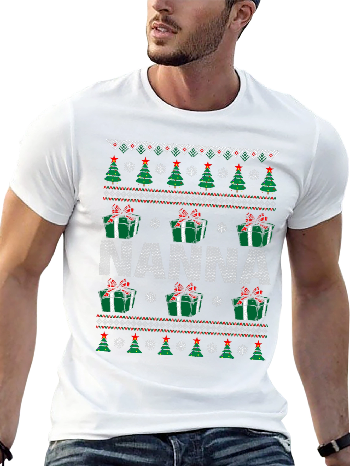 Nanna Christmas Ugly Sweater T-Shirt
