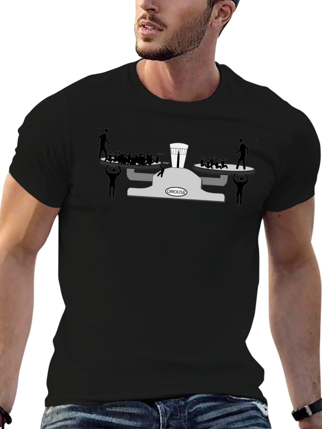OMOUSE Scales of Justice Graphic Tee