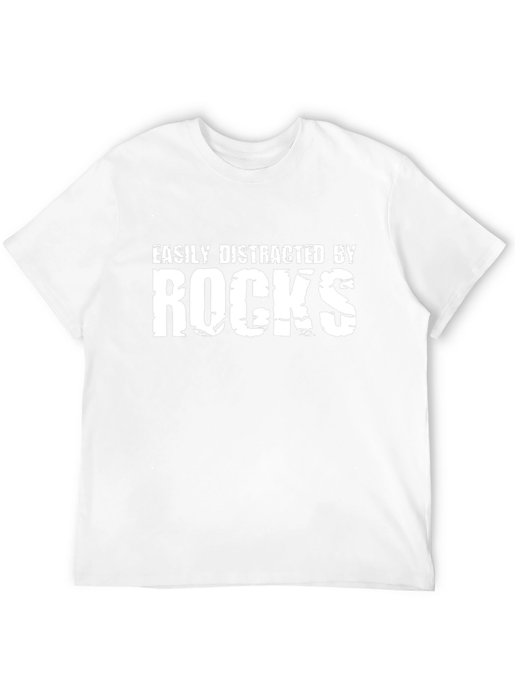 Easily Distracted By Rocks T-Shirt - Black Crew Neck