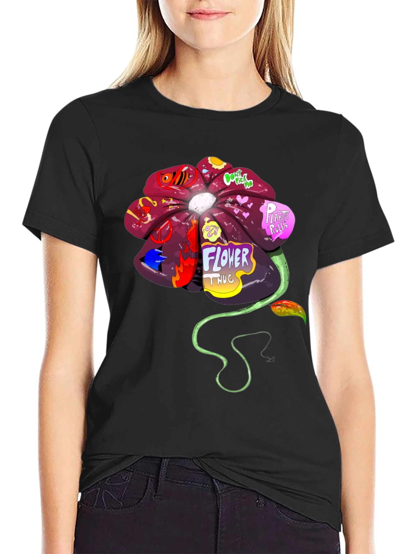 Flower Thug Graphic T-Shirt