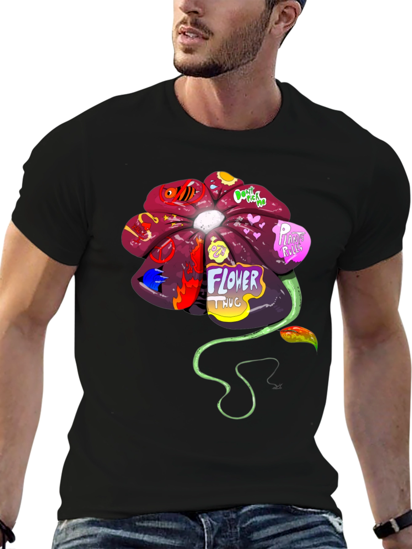 Flower Thug Graphic T-Shirt