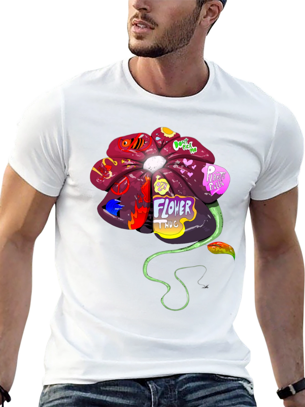 Flower Thug Graphic T-Shirt