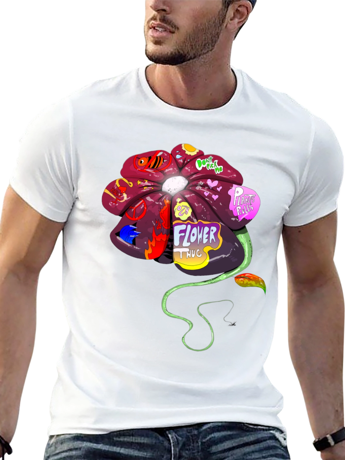 Flower Thug Graphic T-Shirt