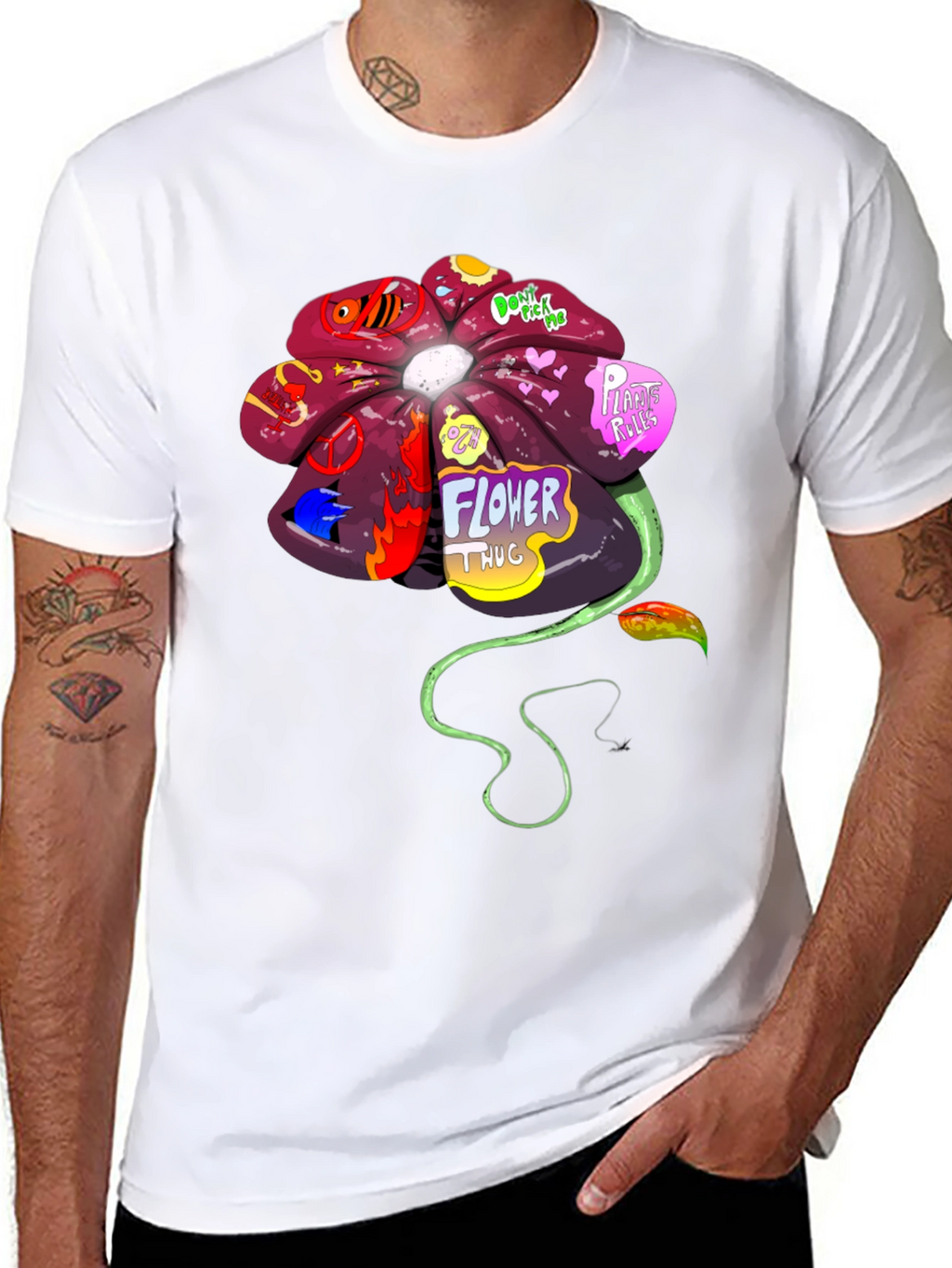 Flower Thug Graphic T-Shirt