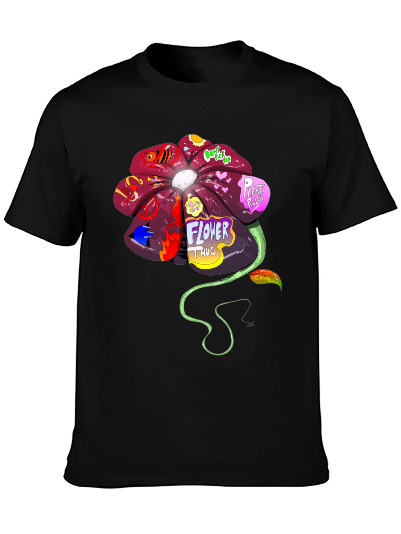 Flower Thug Graphic T-Shirt