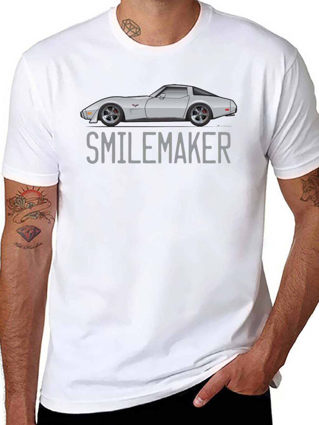 Smilemaker Car Graphic Tee - Cool Car Lover Shirt