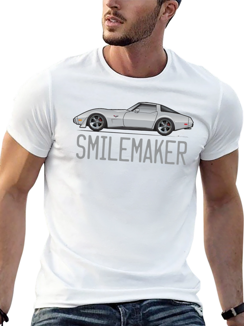Smilemaker Car Graphic Tee - Cool Car Lover Shirt