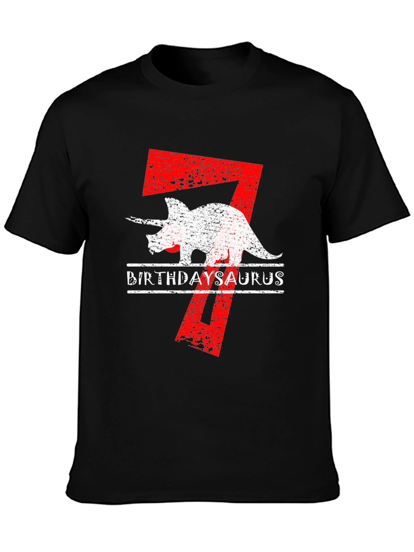 BirthdaySaurus T-Shirt 7th Birthday Dino Tee