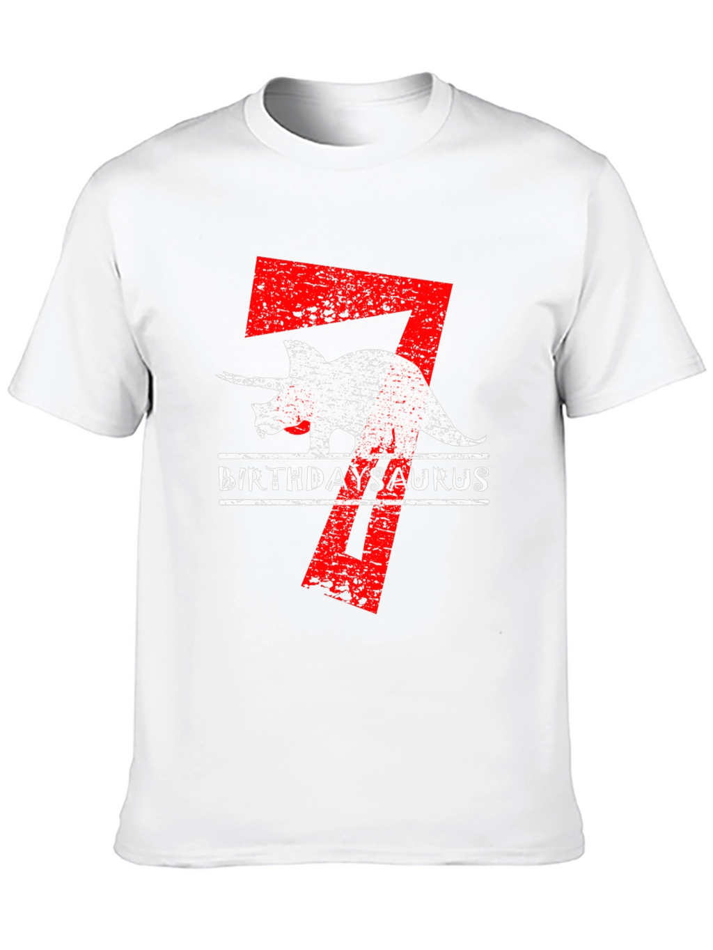 BirthdaySaurus T-Shirt 7th Birthday Dino Tee