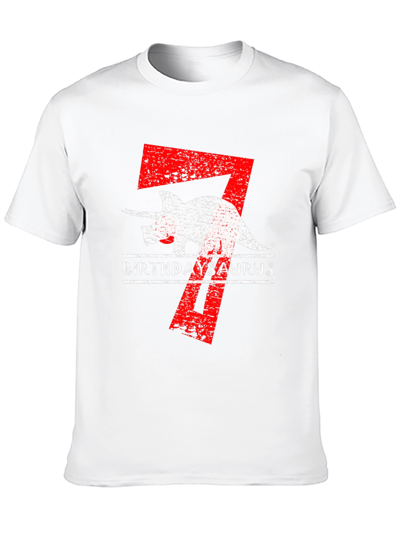 BirthdaySaurus T-Shirt 7th Birthday Dino Tee