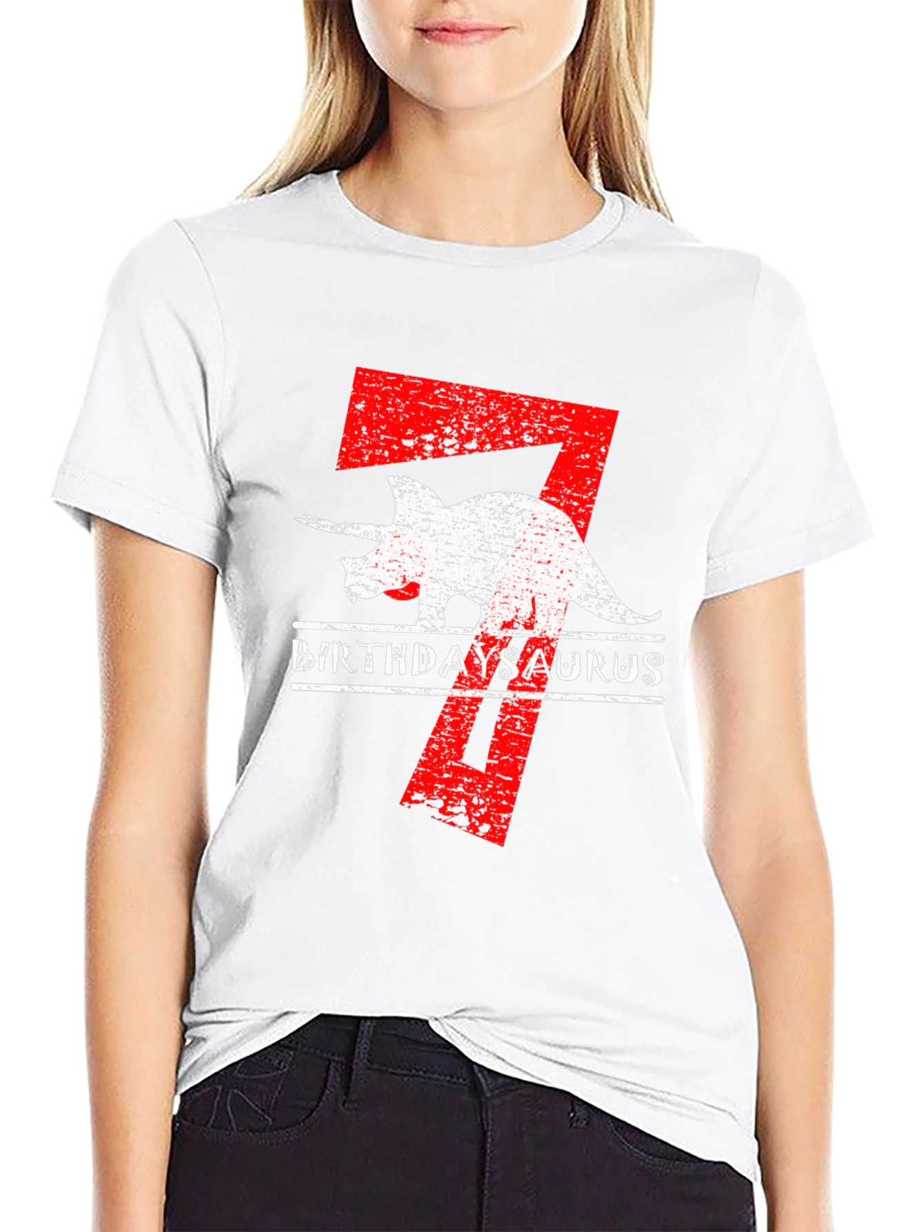 BirthdaySaurus T-Shirt 7th Birthday Dino Tee
