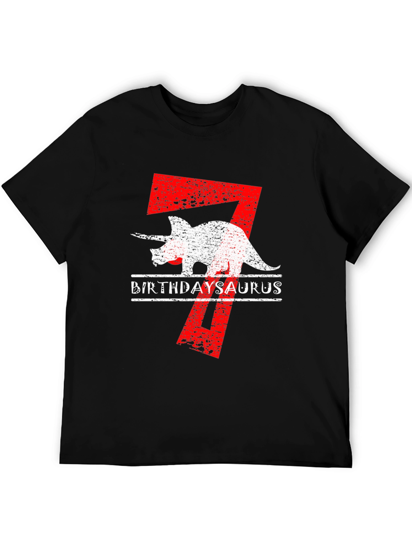 BirthdaySaurus T-Shirt 7th Birthday Dino Tee