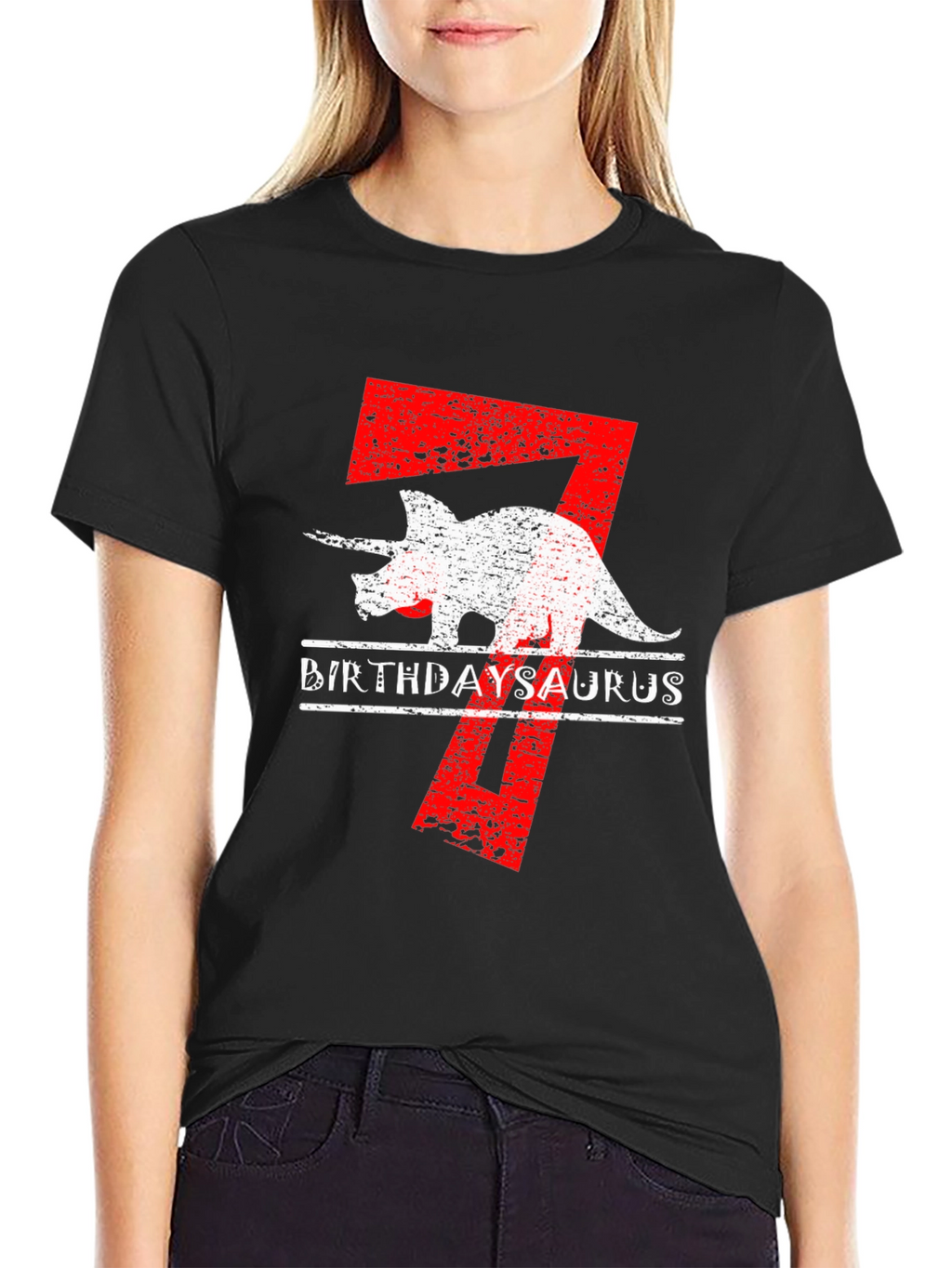 BirthdaySaurus T-Shirt 7th Birthday Dino Tee
