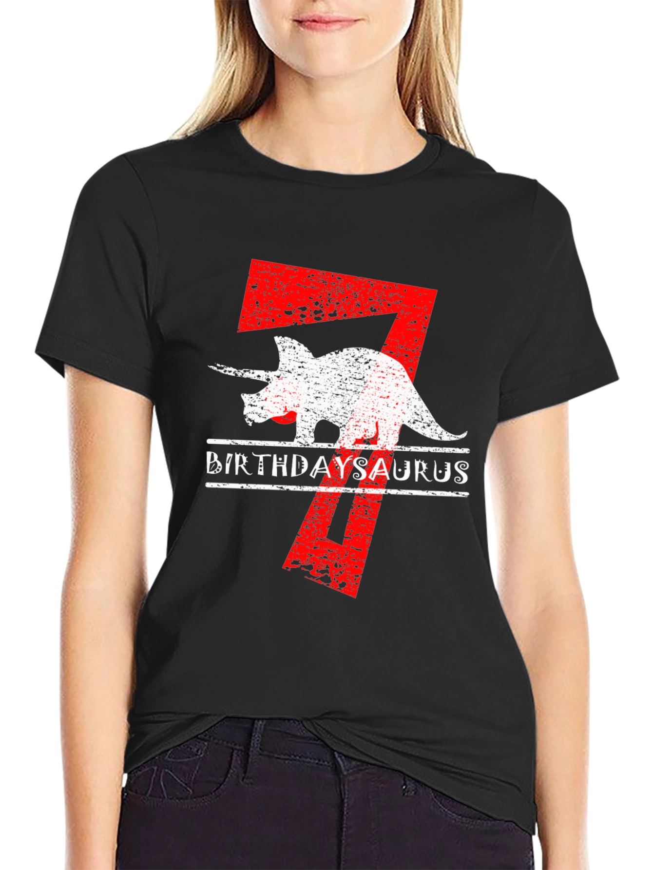 BirthdaySaurus T-Shirt 7th Birthday Dino Tee