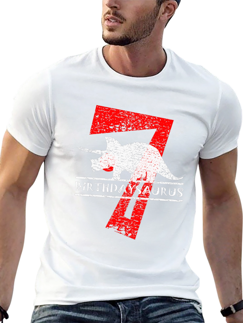 BirthdaySaurus T-Shirt 7th Birthday Dino Tee