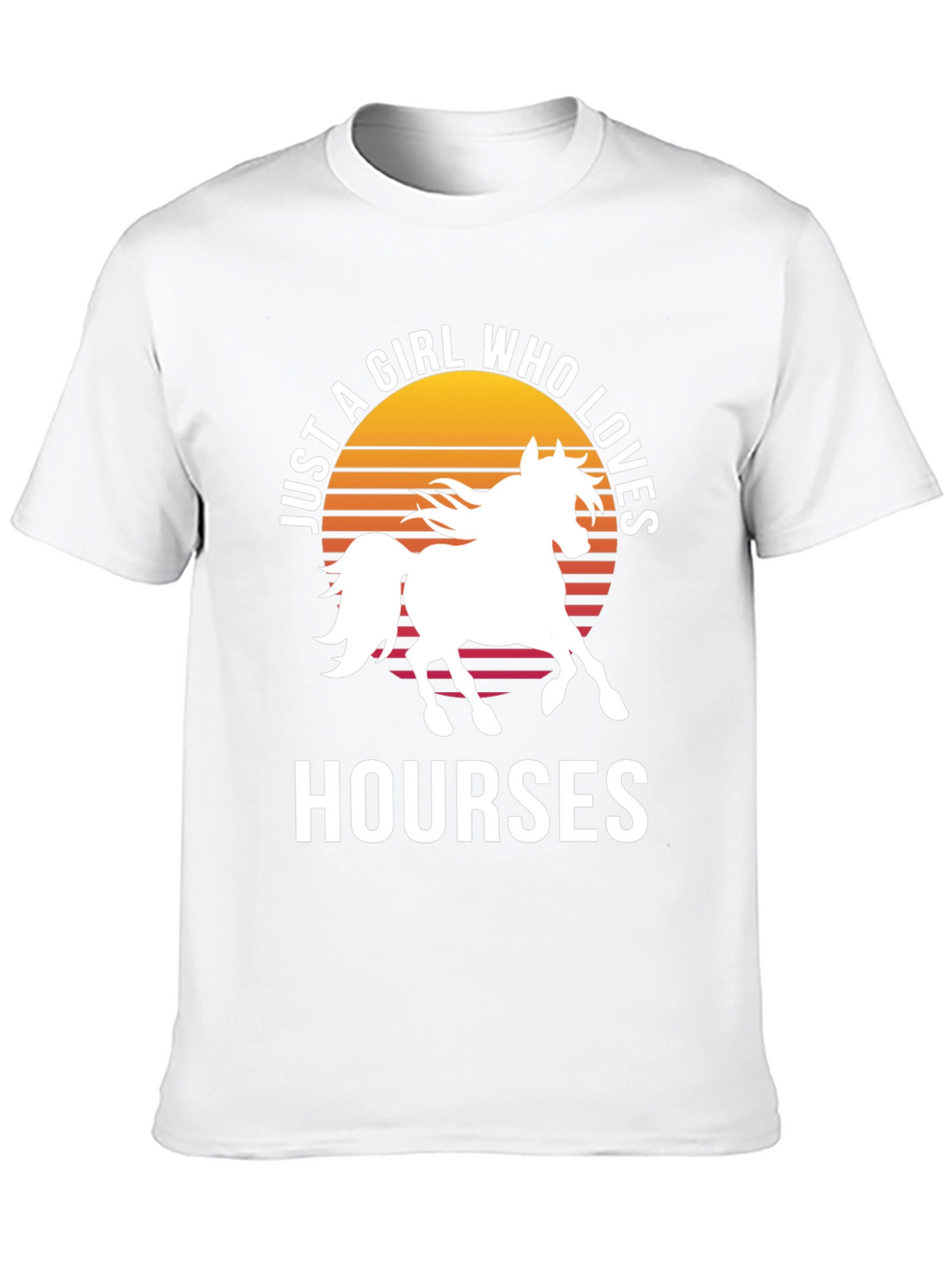 Just a Girl Who Loves Horses Black T-Shirt