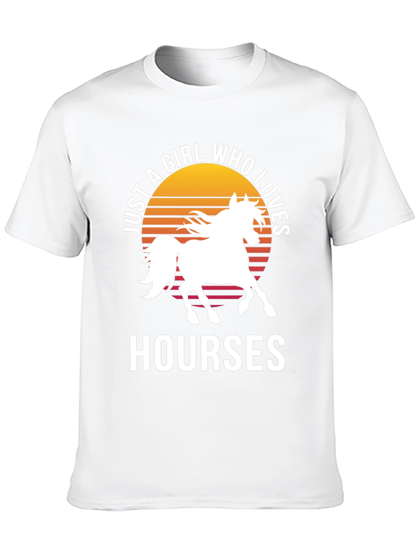 Just a Girl Who Loves Horses Black T-Shirt