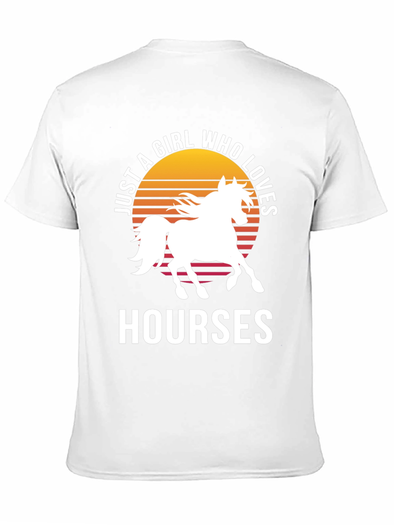 Just a Girl Who Loves Horses Black T-Shirt