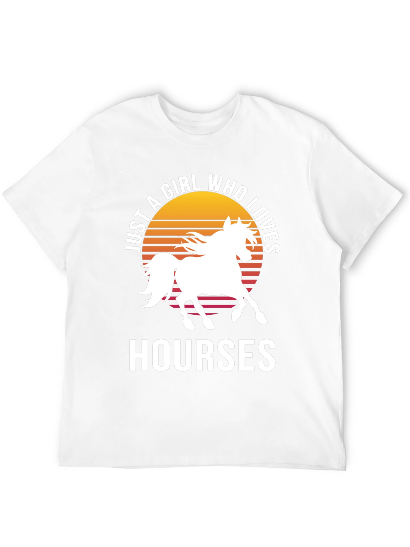 Just a Girl Who Loves Horses Black T-Shirt