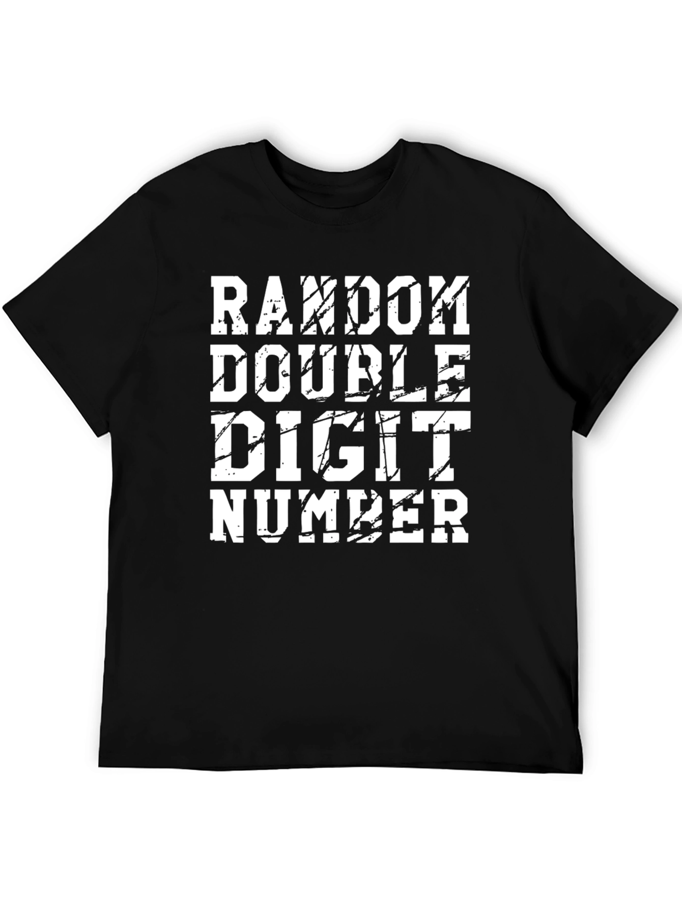 Random Double Digit Number Graphic Tee Shirt
